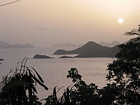 sunset from Peter Island