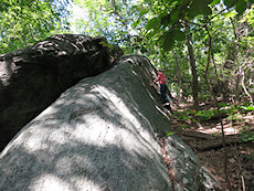 first look at the Northwest Branch boulders - this is one of the traverses