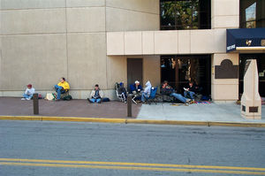 folks waiting for UGA game tickets