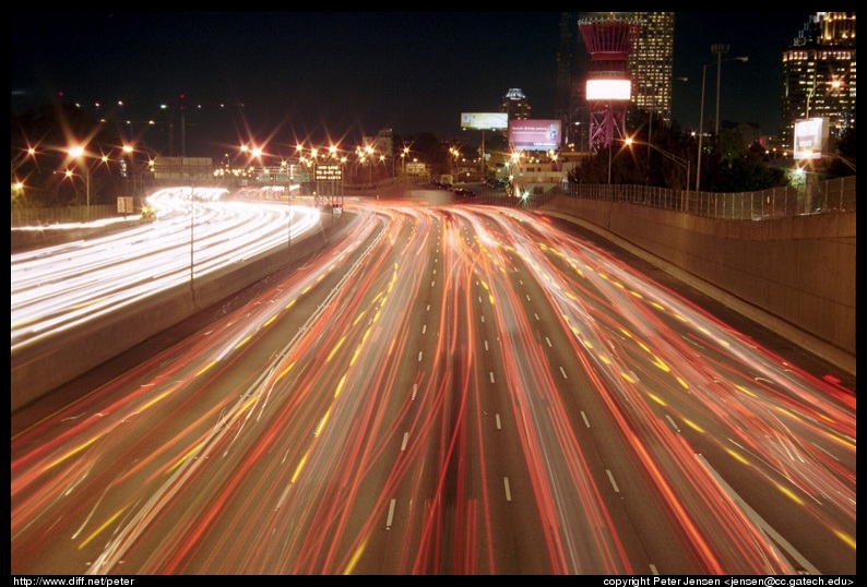 northbound I75/I85 traffic from North Ave bridge