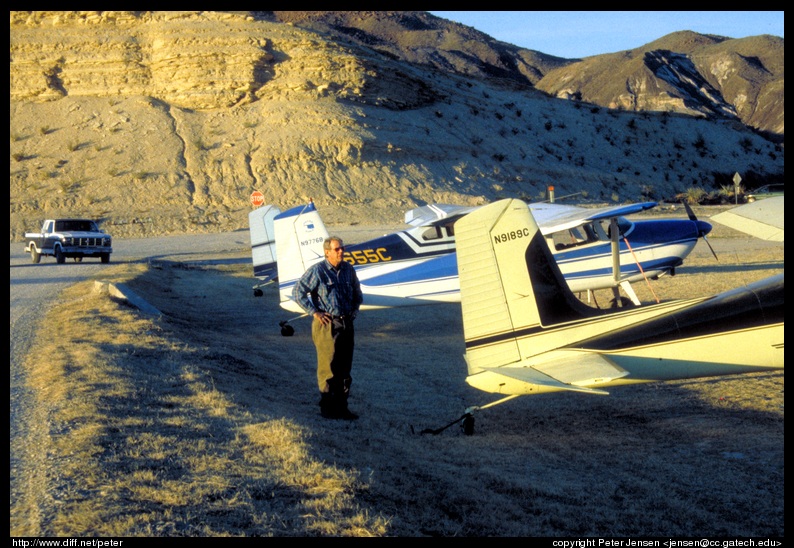 Dad with the Cessna 182 taildraggers