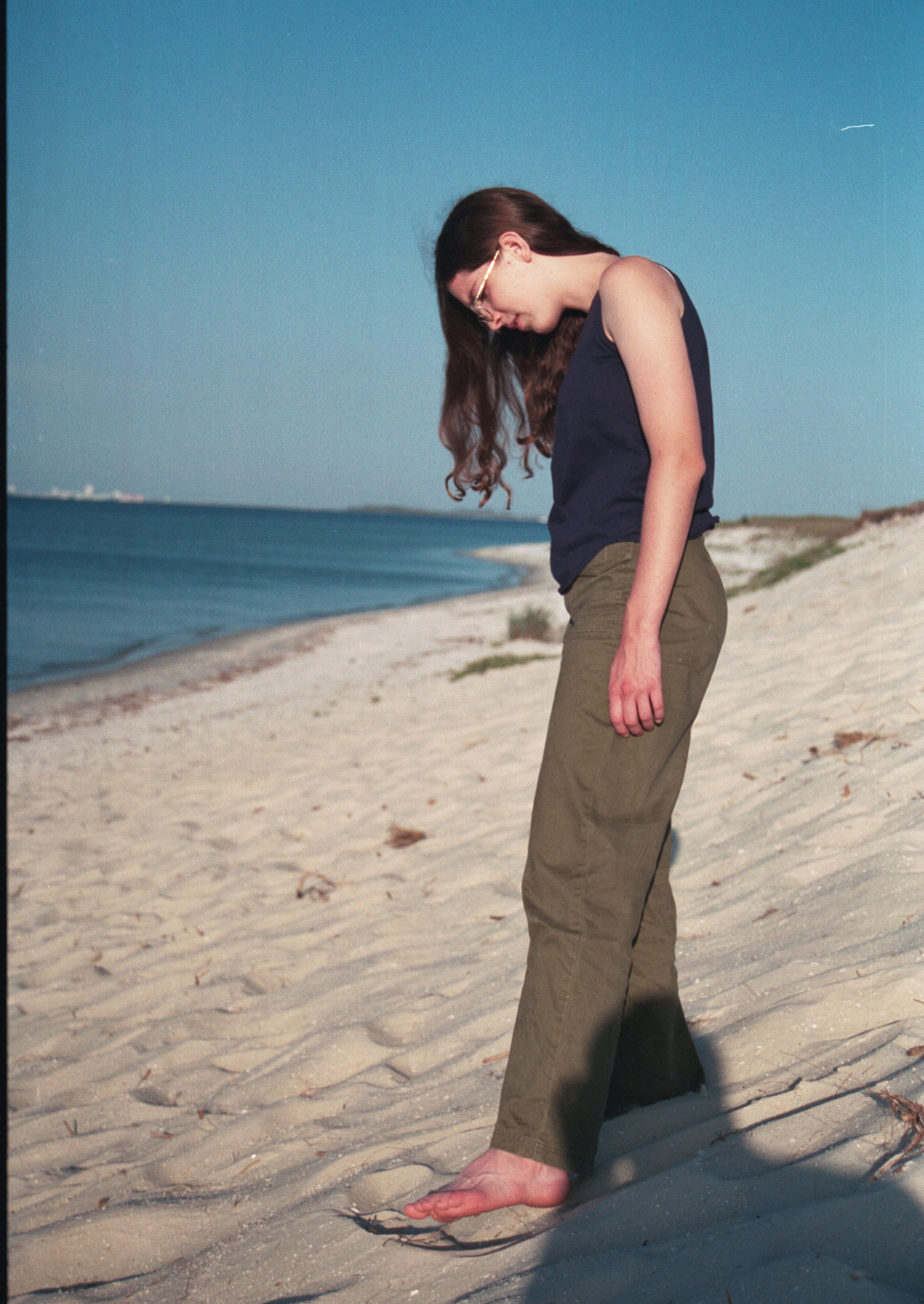 blair on beach