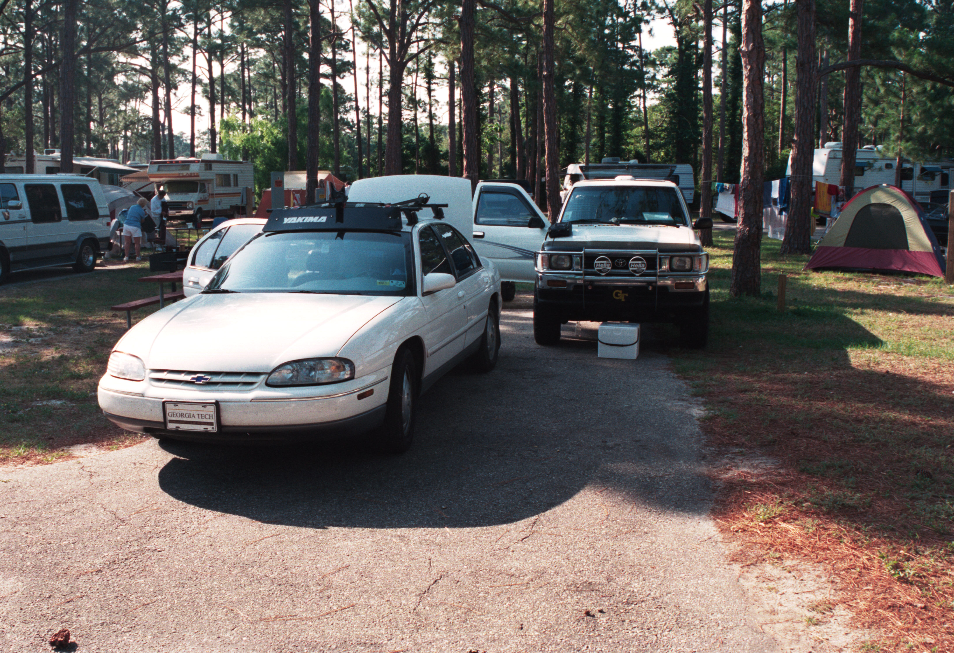 campground with vehicles