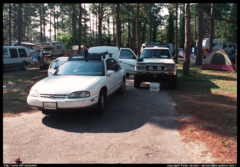 campground with vehicles