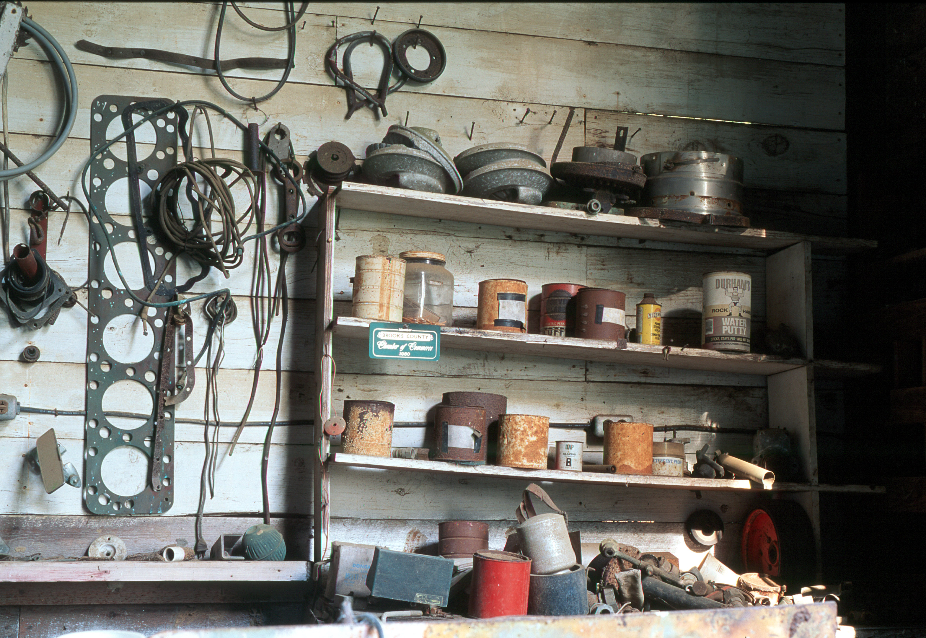 old barn cans inside