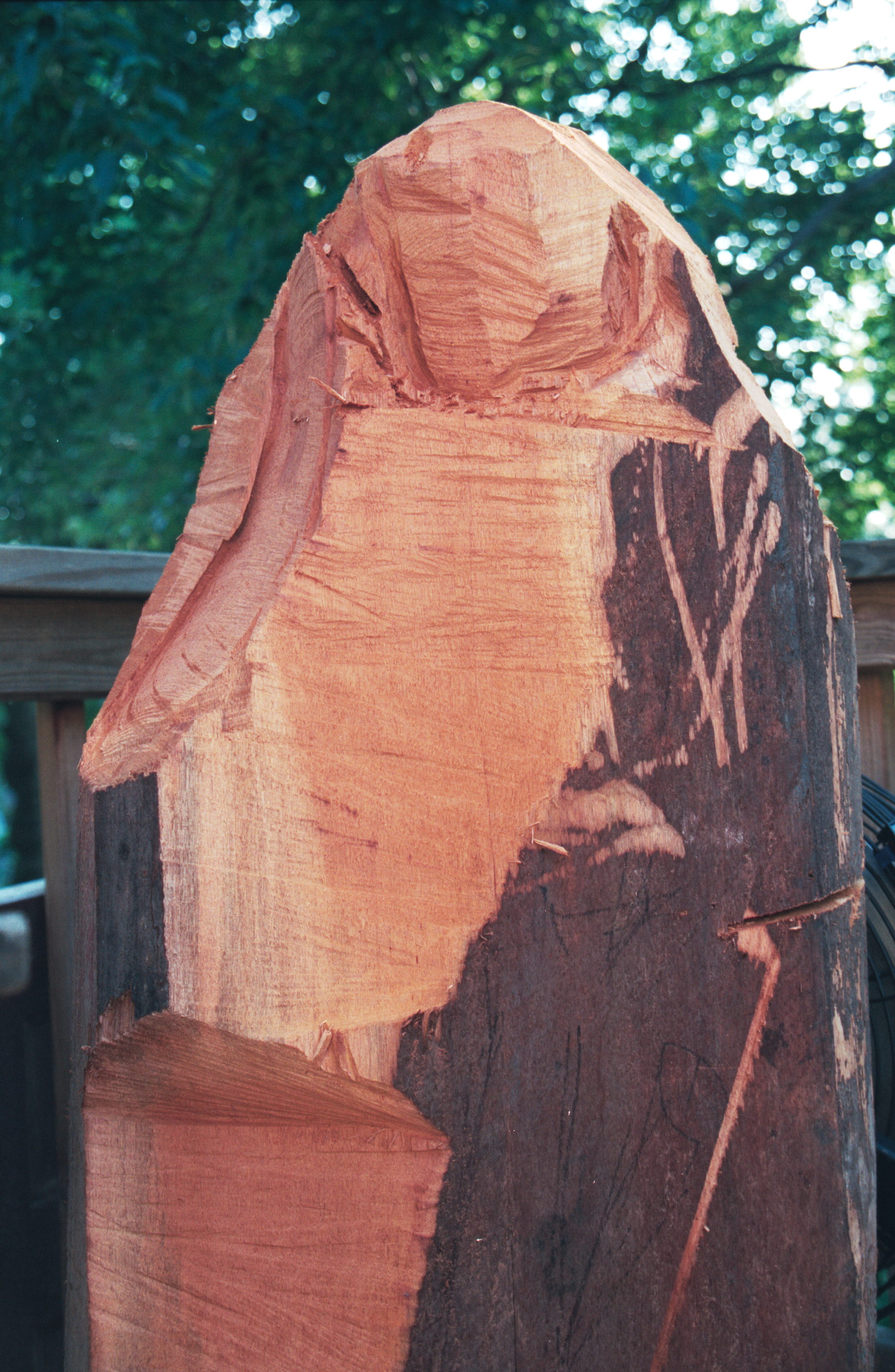 tierson chainsaw sculpture incomplete