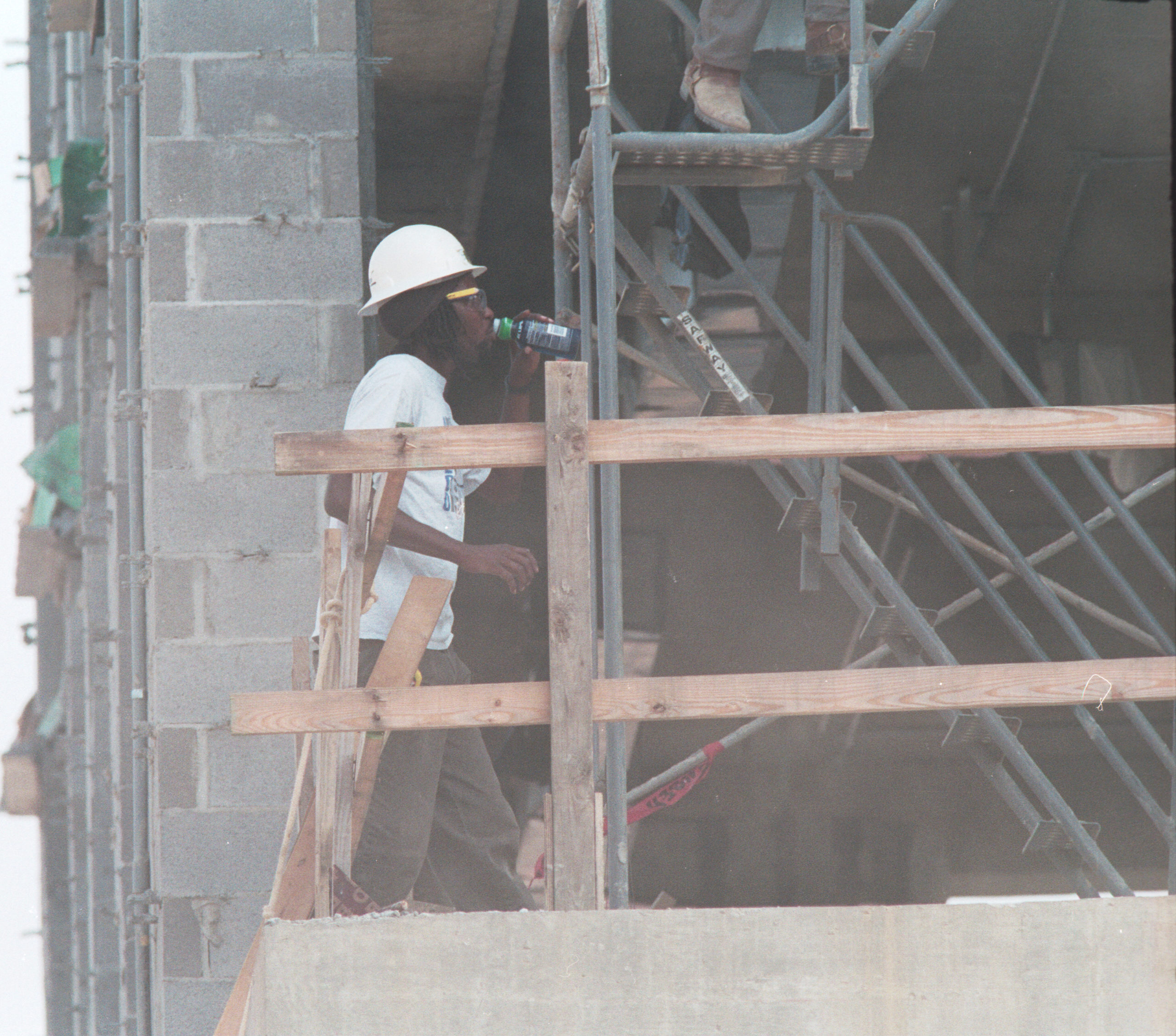 worker drinking