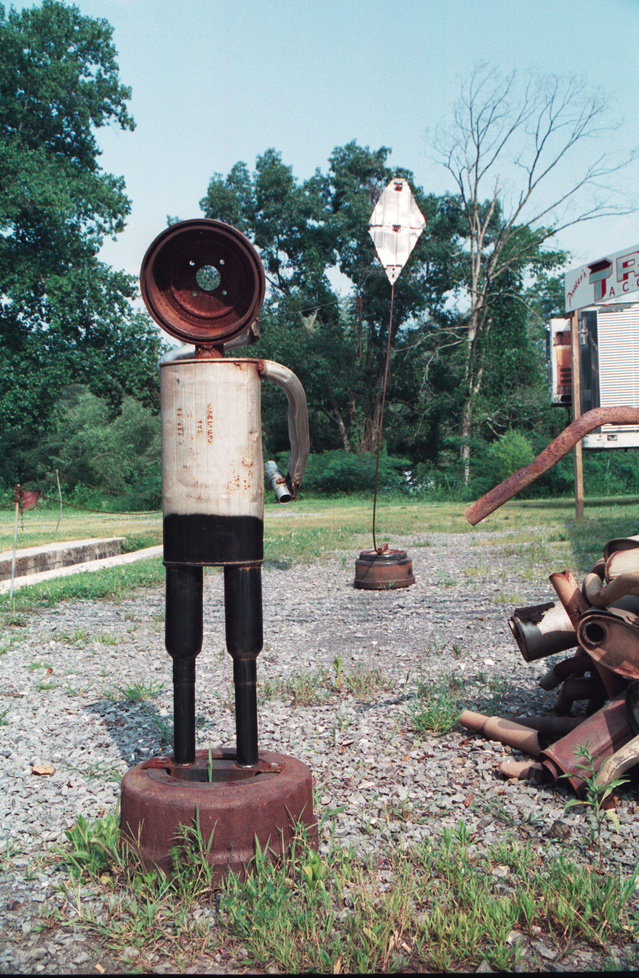 muffler sculpture