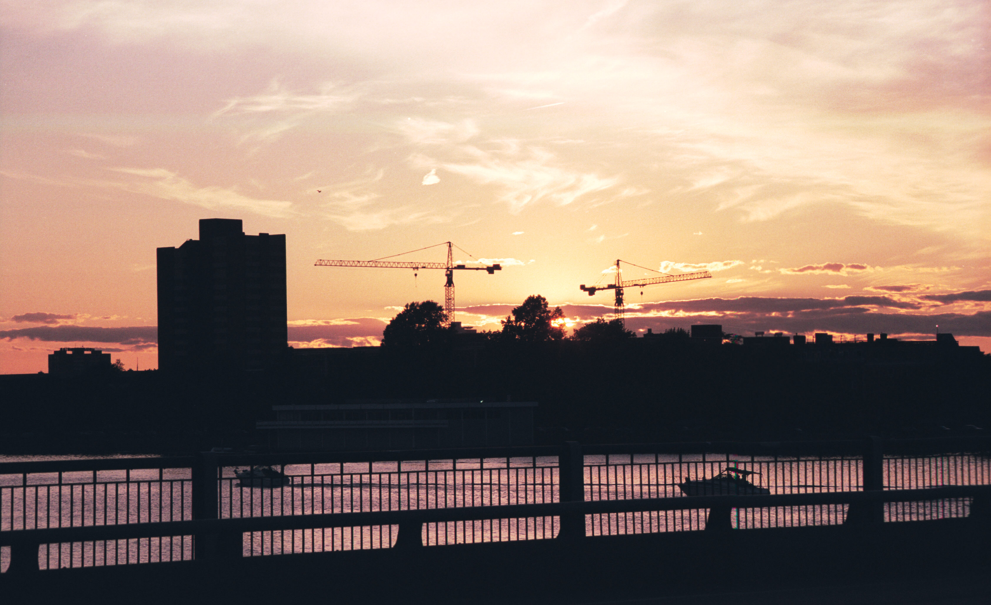 sunset from Harvard bridge