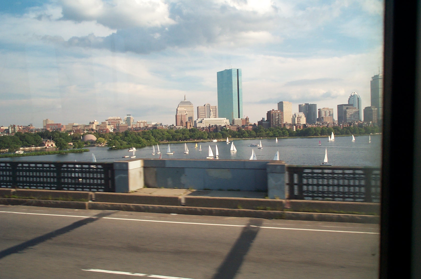 Races on the Charles (from the T on the way to Charles/MGH)