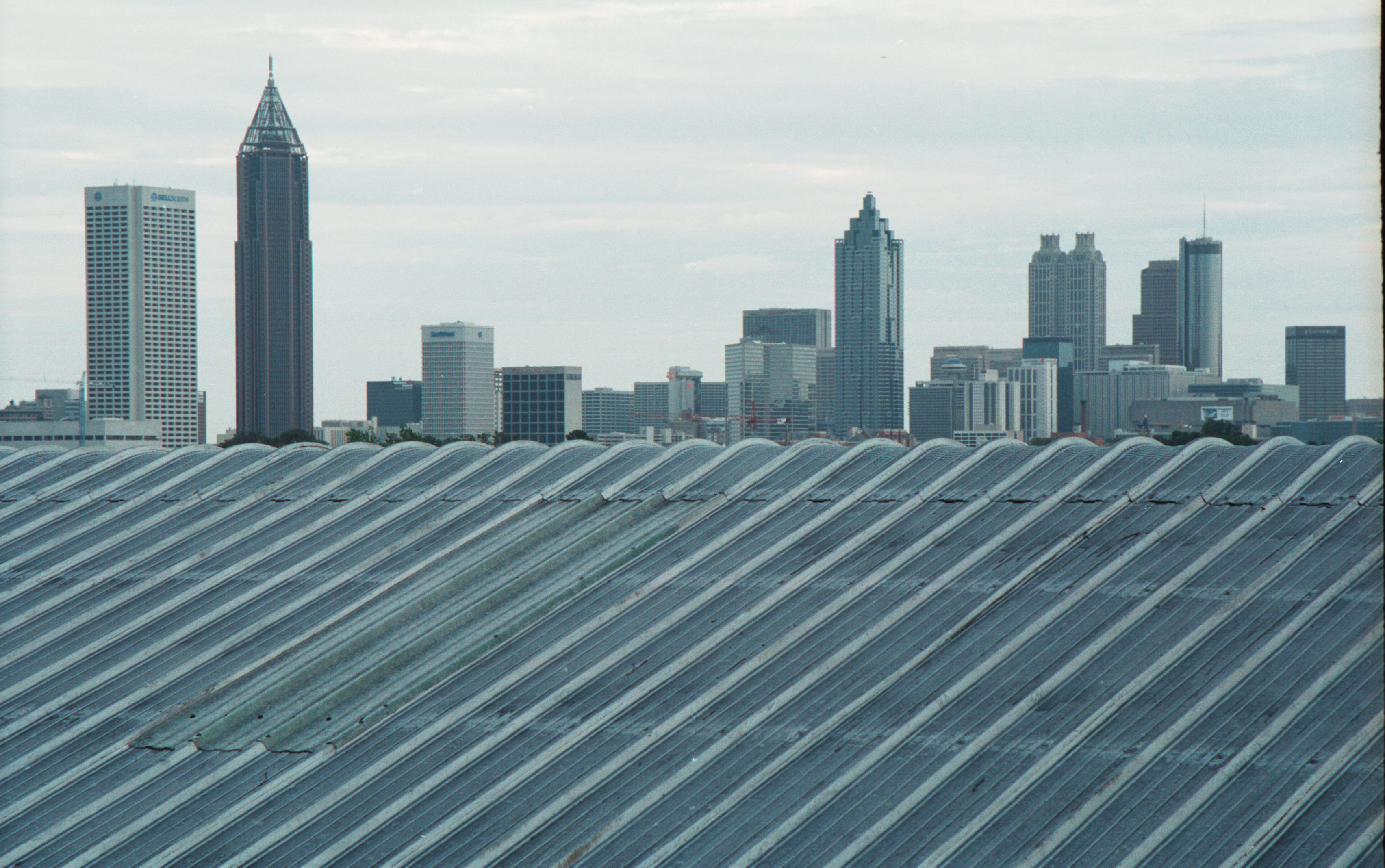 Atlanta skyline with roof