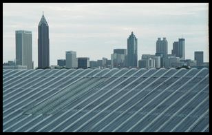 Atlanta skyline with roof