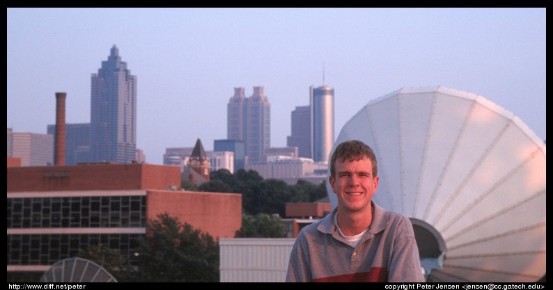 self portrait on top of van leer 1