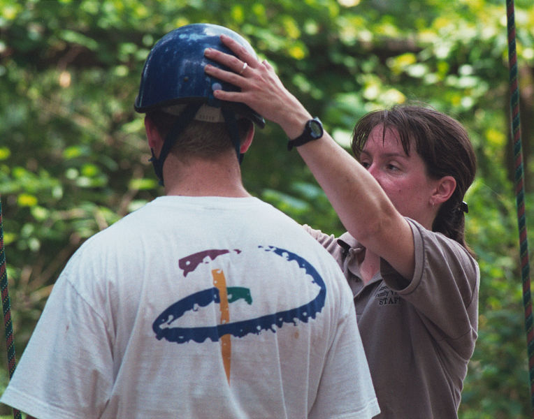 fitting the helmet