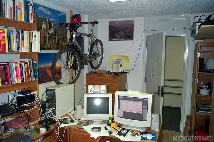 the bike rack in use