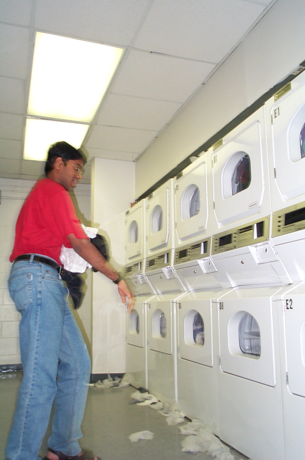 Anand does laundry