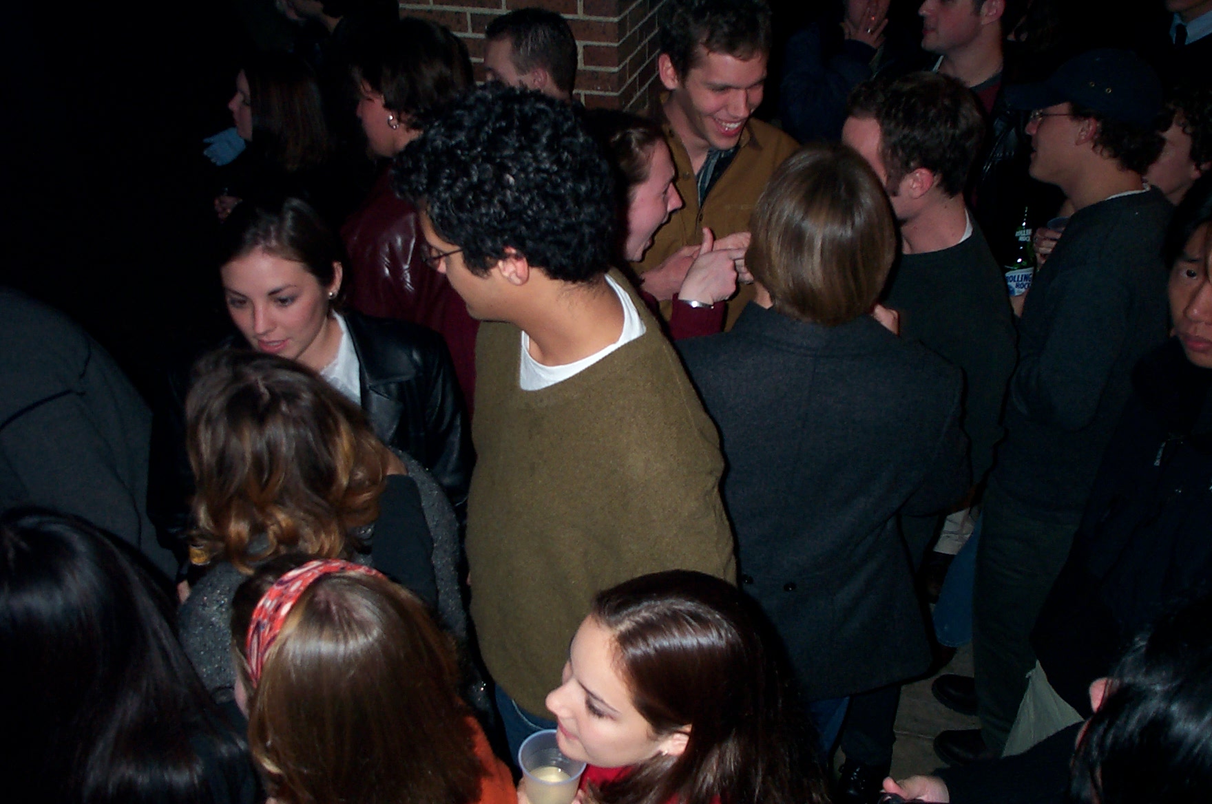 random shot of crowd outside