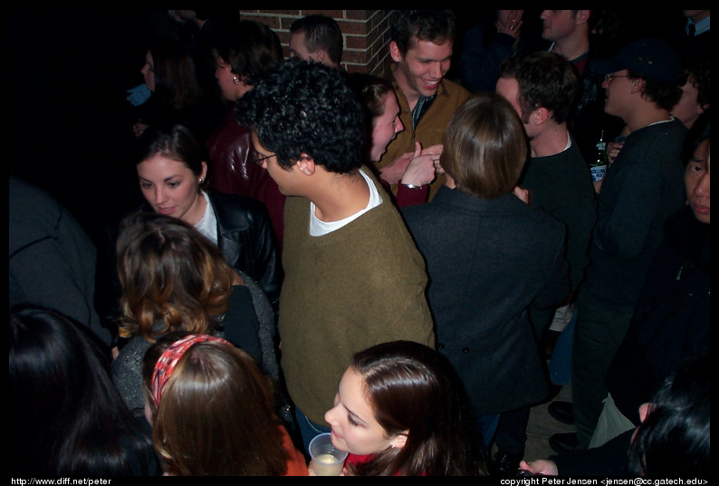 random shot of crowd outside