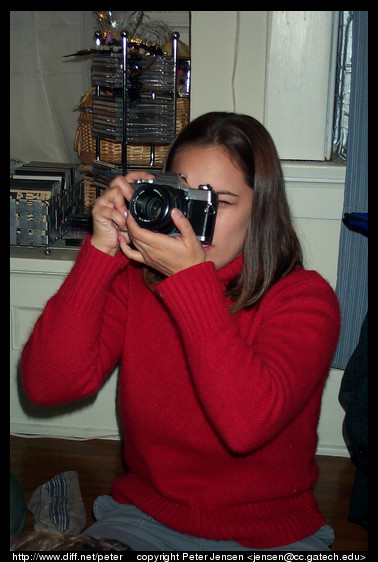 Anni with Marigny's camera