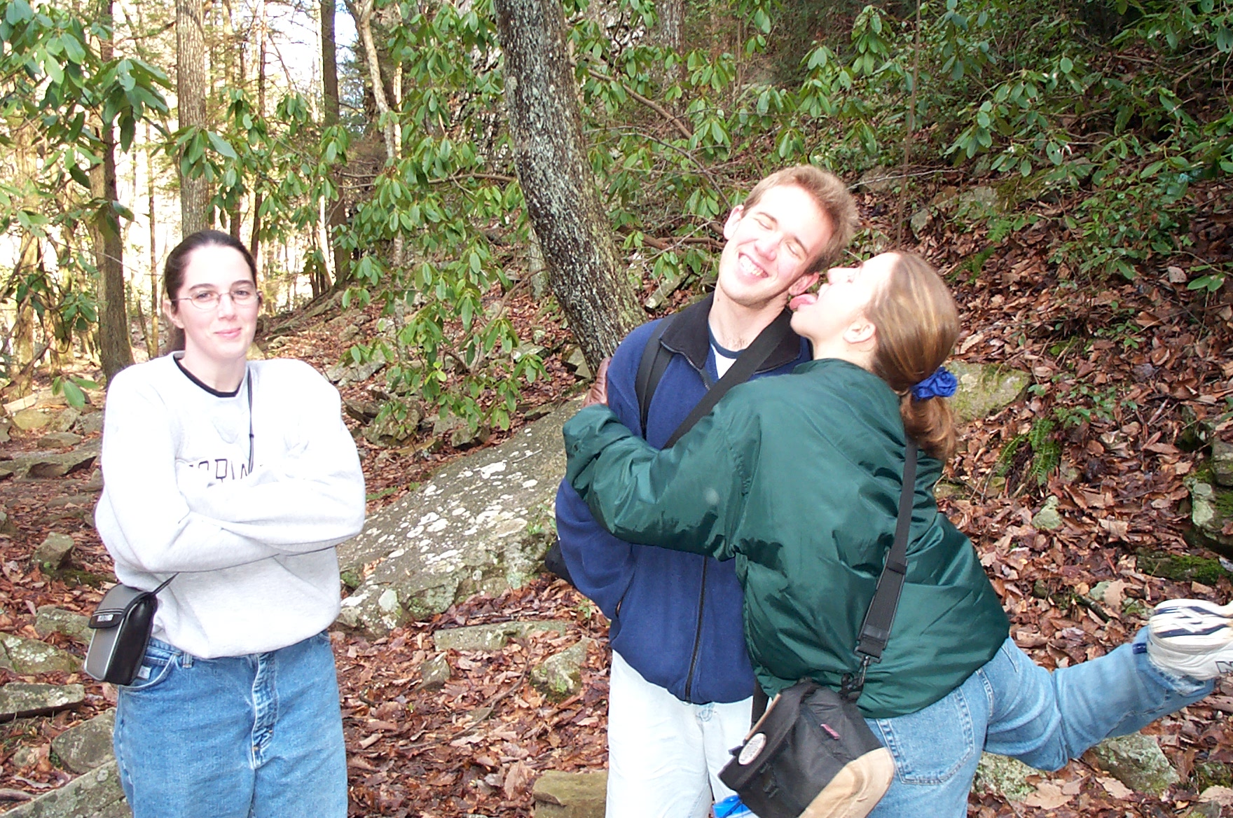 Meghan, with Chris and Kim goofing around