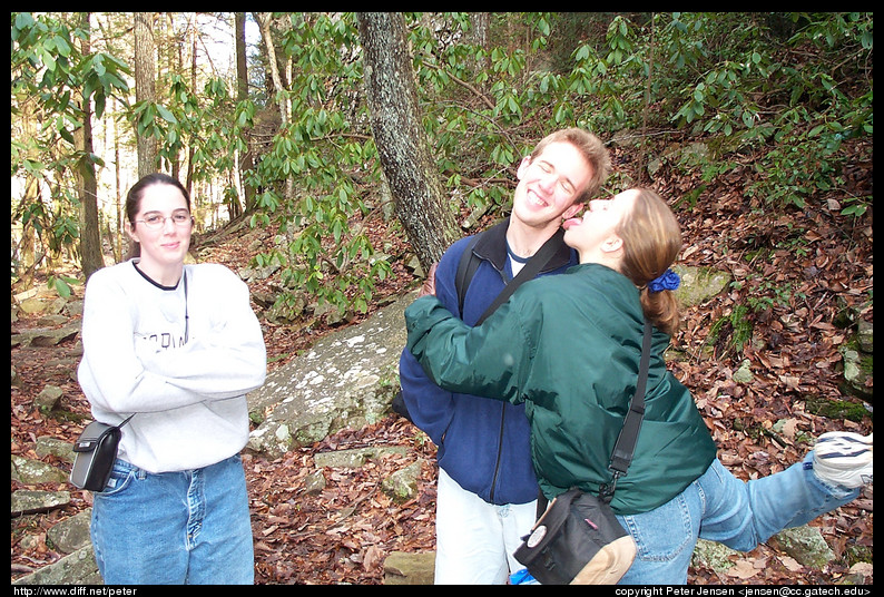 Meghan, with Chris and Kim goofing around