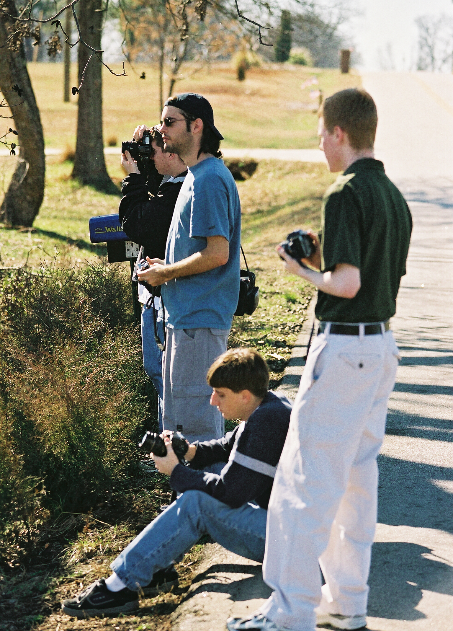 Photo club members shooting