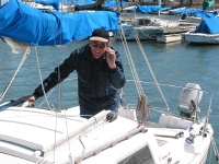 Paul on the boat