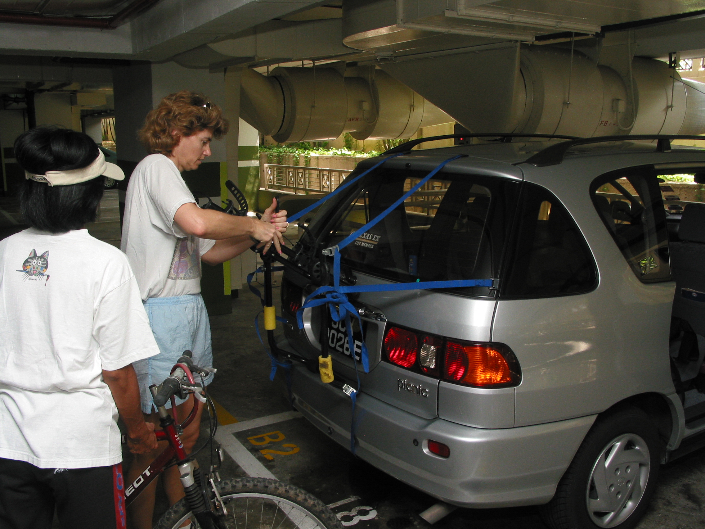 attaching the bike rack