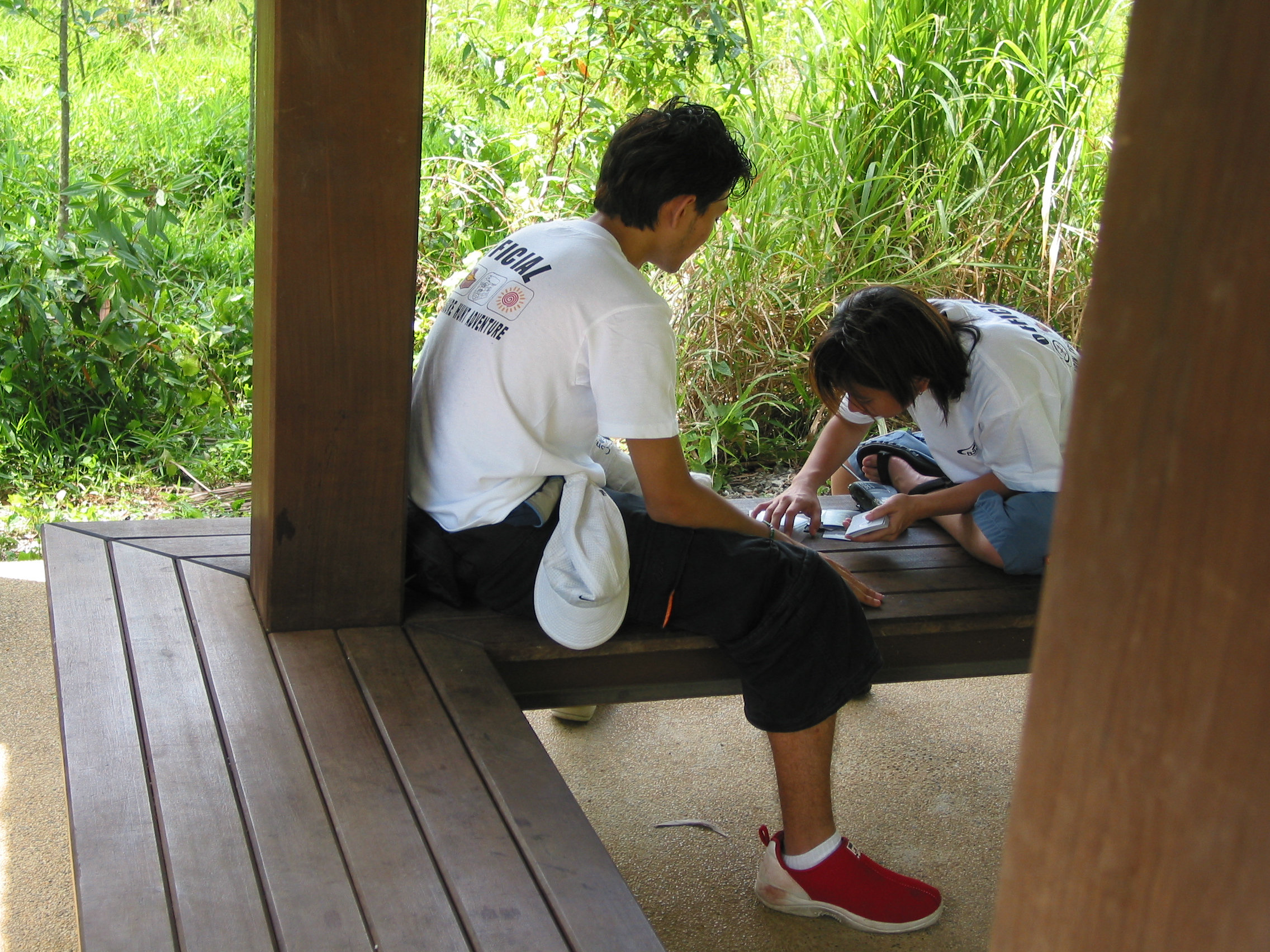 camp counselors playing cards