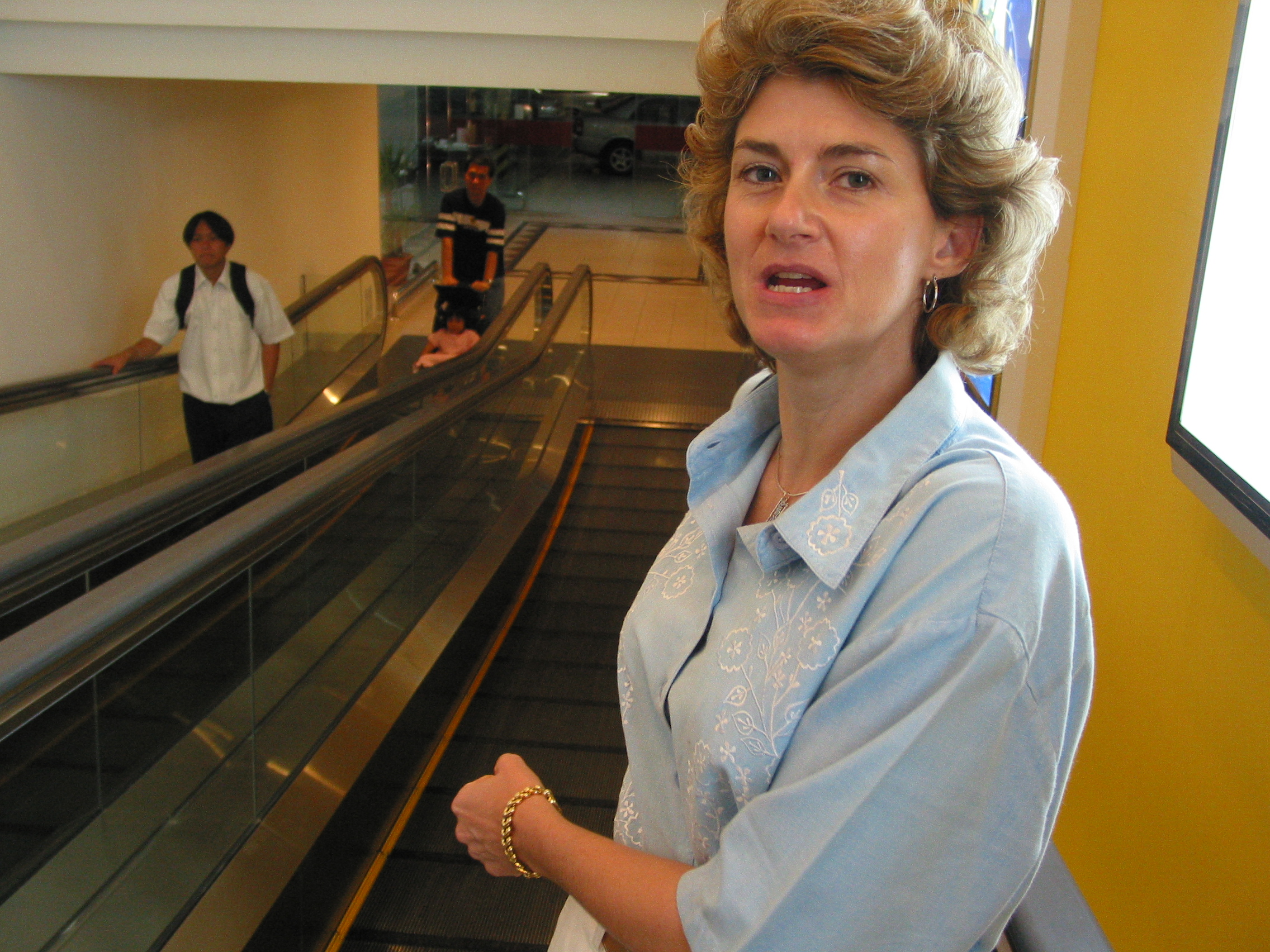 Meredith on the down escalator