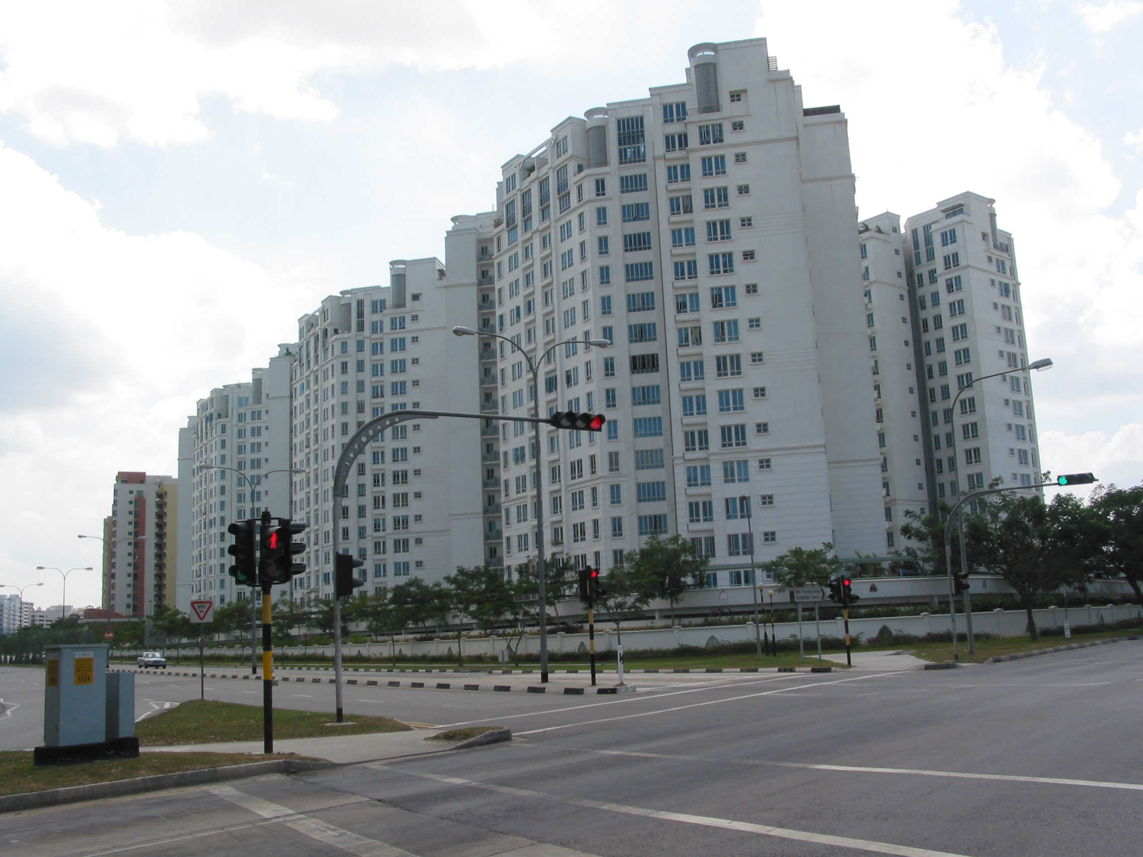 dense housing near the Woodlands