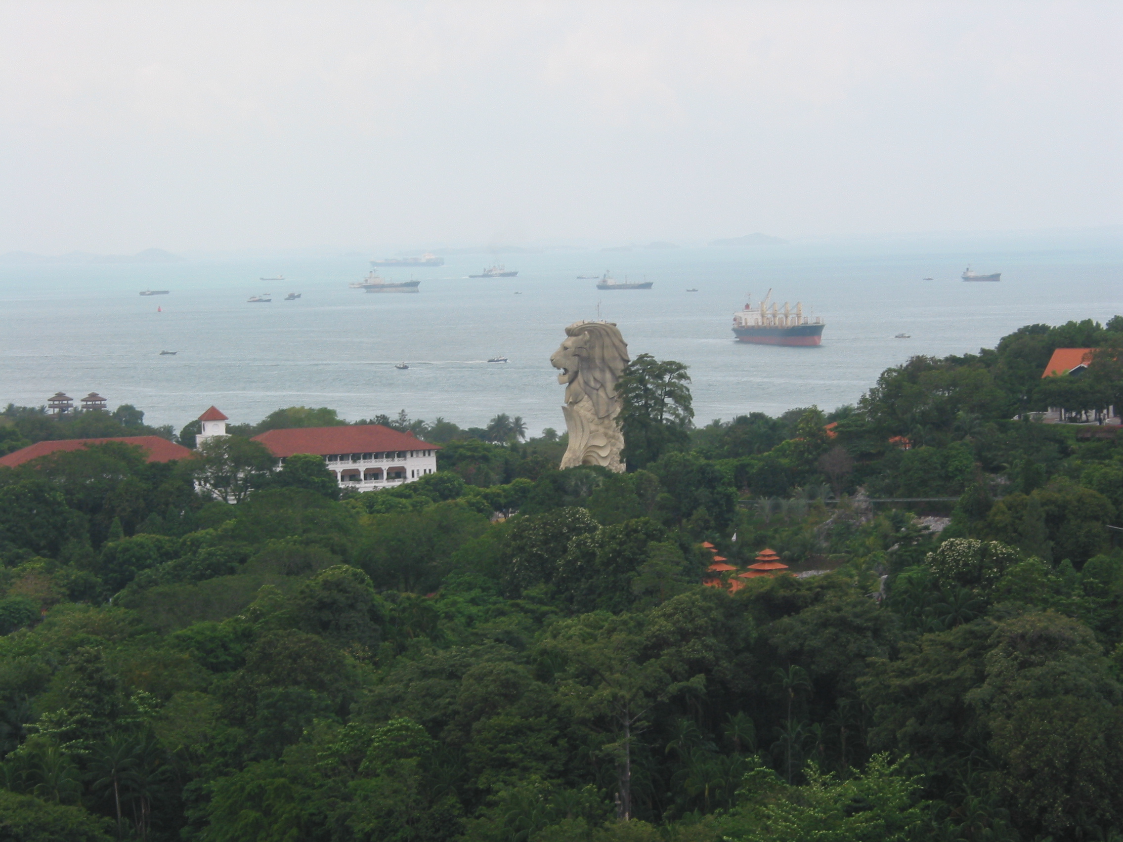 the Merlion from a distance