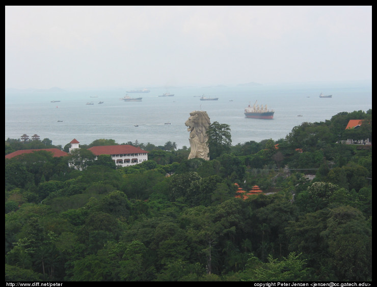 the Merlion from a distance