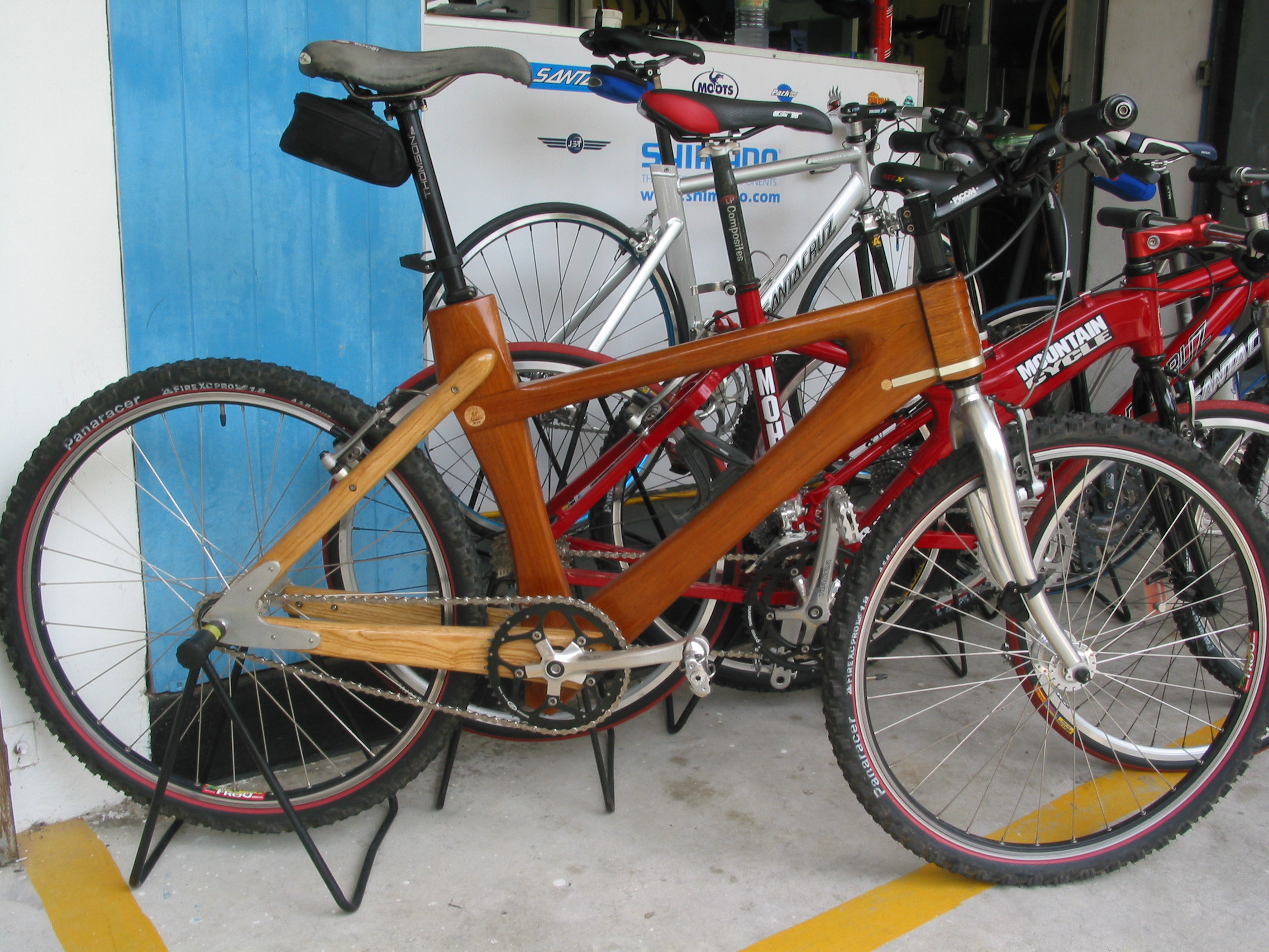 wooden bike