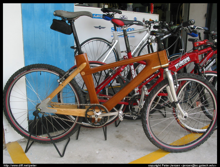 wooden bike