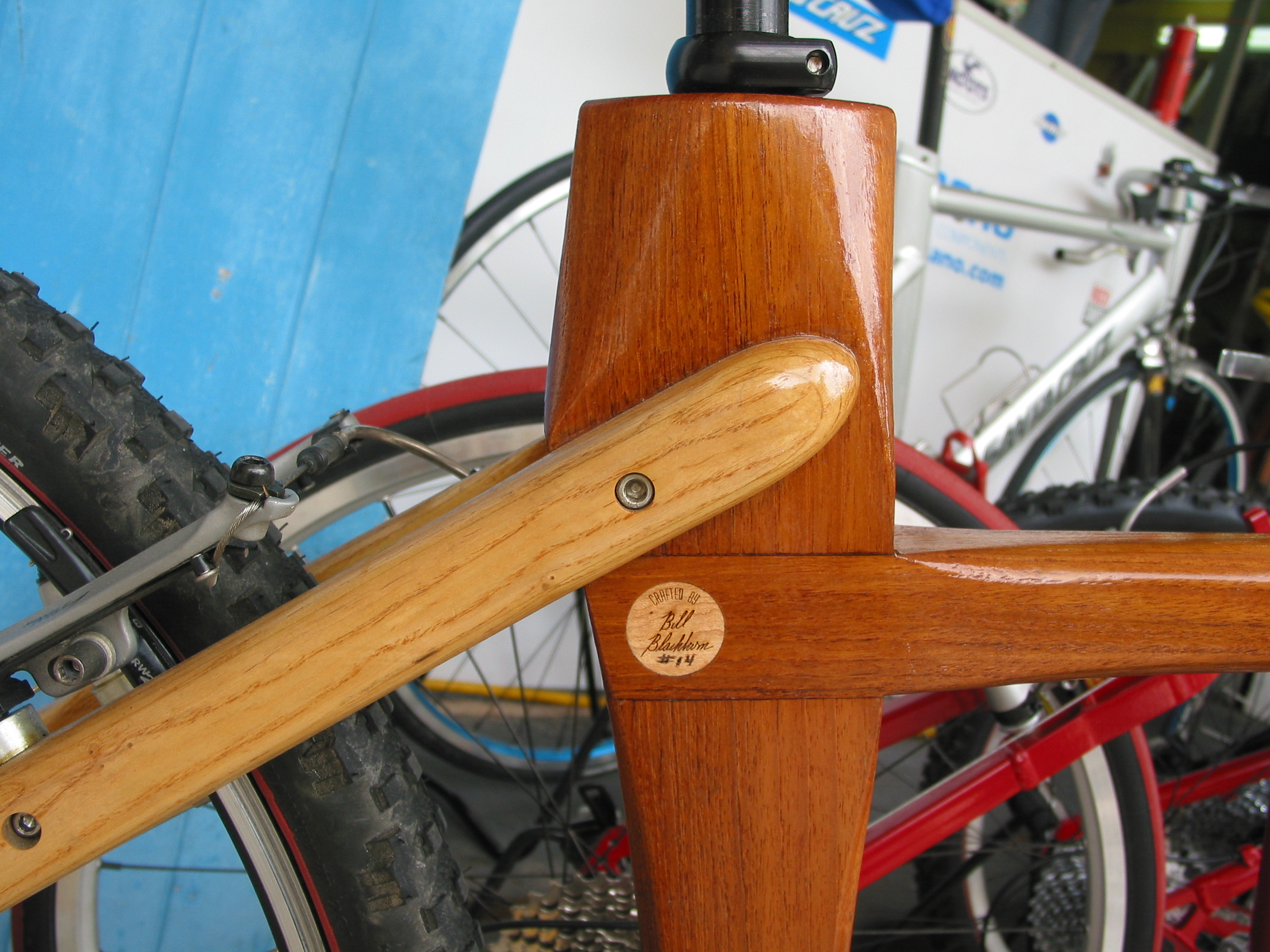 wooden bike (see http://www.hardwoodgallery.com/bike.htm)