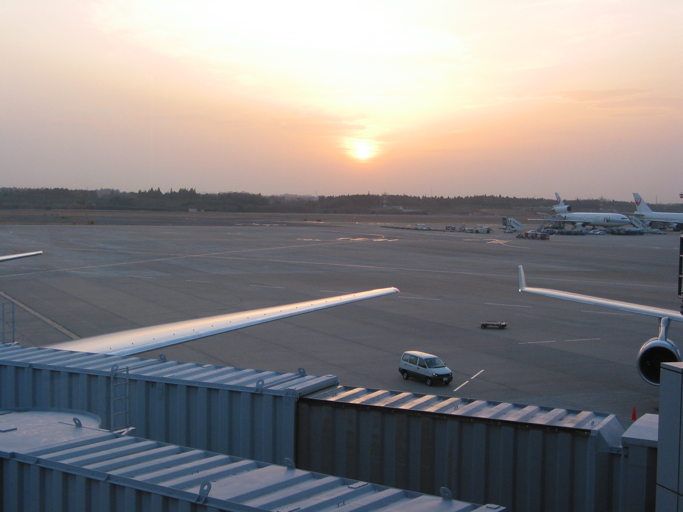 sunset from Tokyo Narita