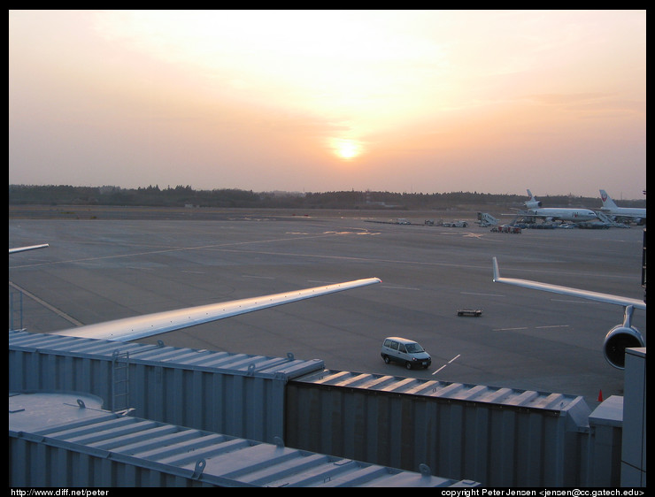 sunset from Tokyo Narita