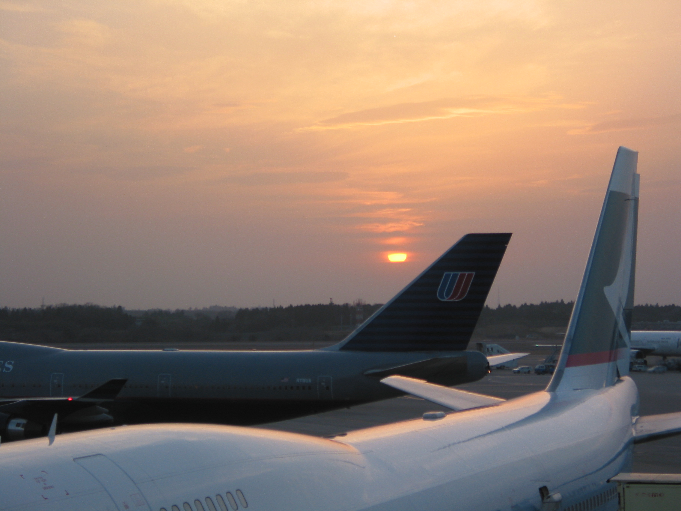 sunset from Tokyo Narita