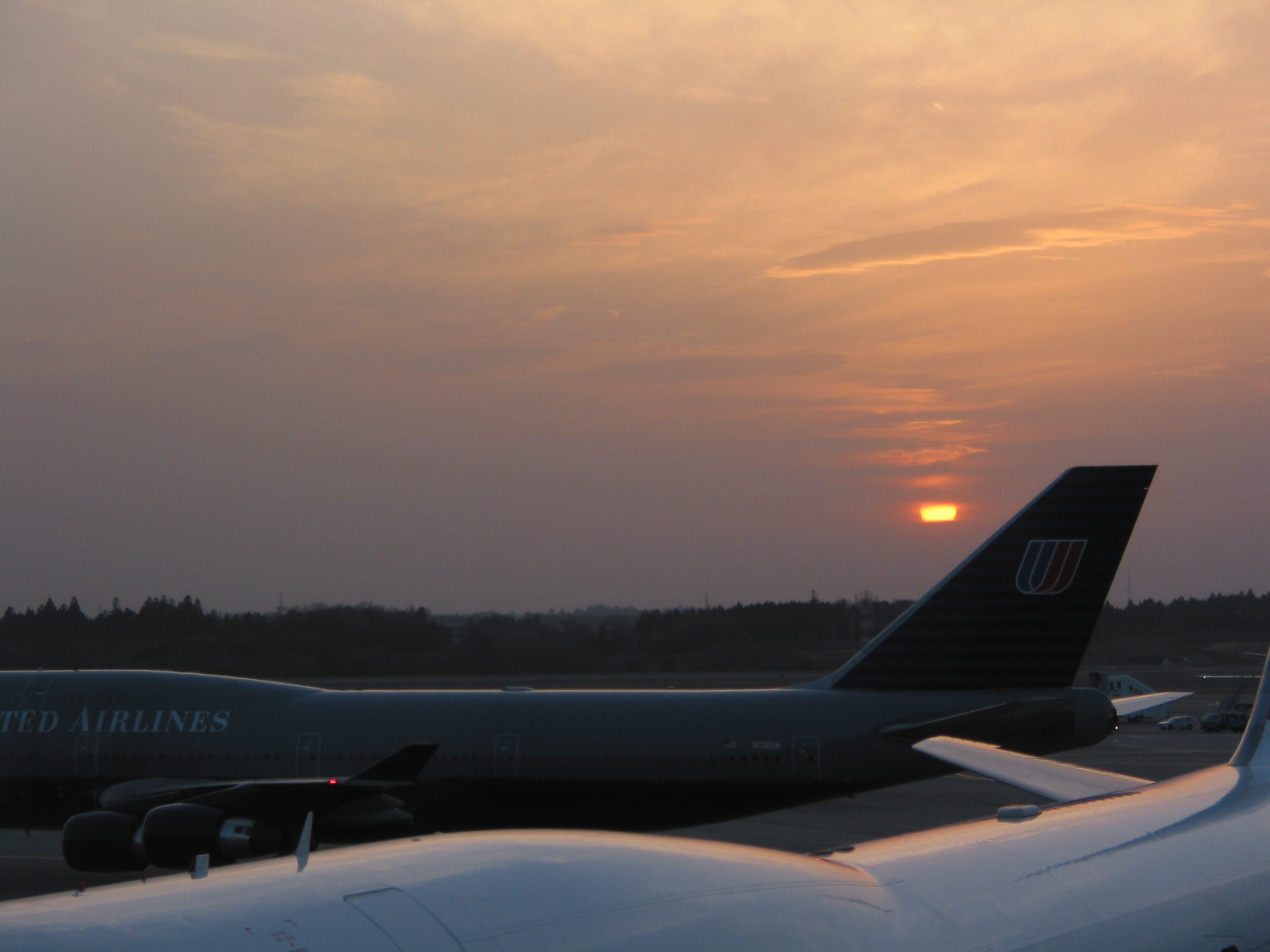 sunset from Tokyo Narita