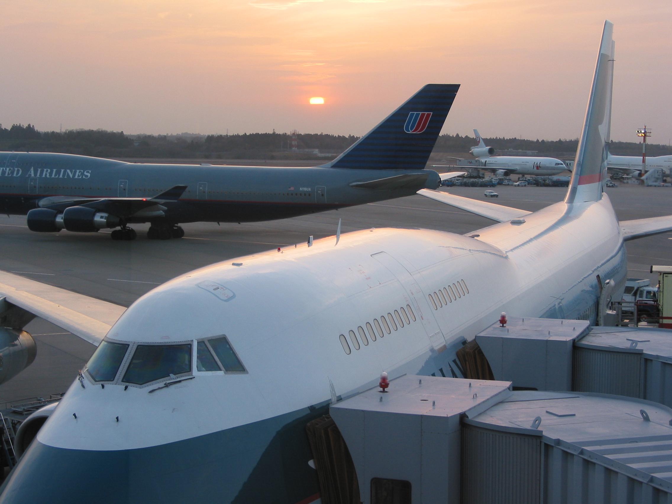 sunset from Tokyo Narita