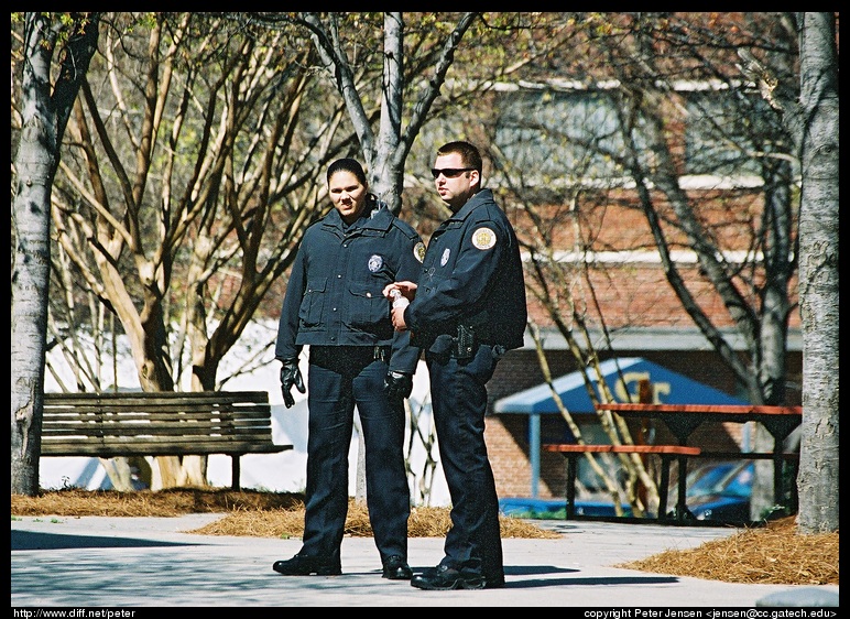 GTPD officers providing additional security