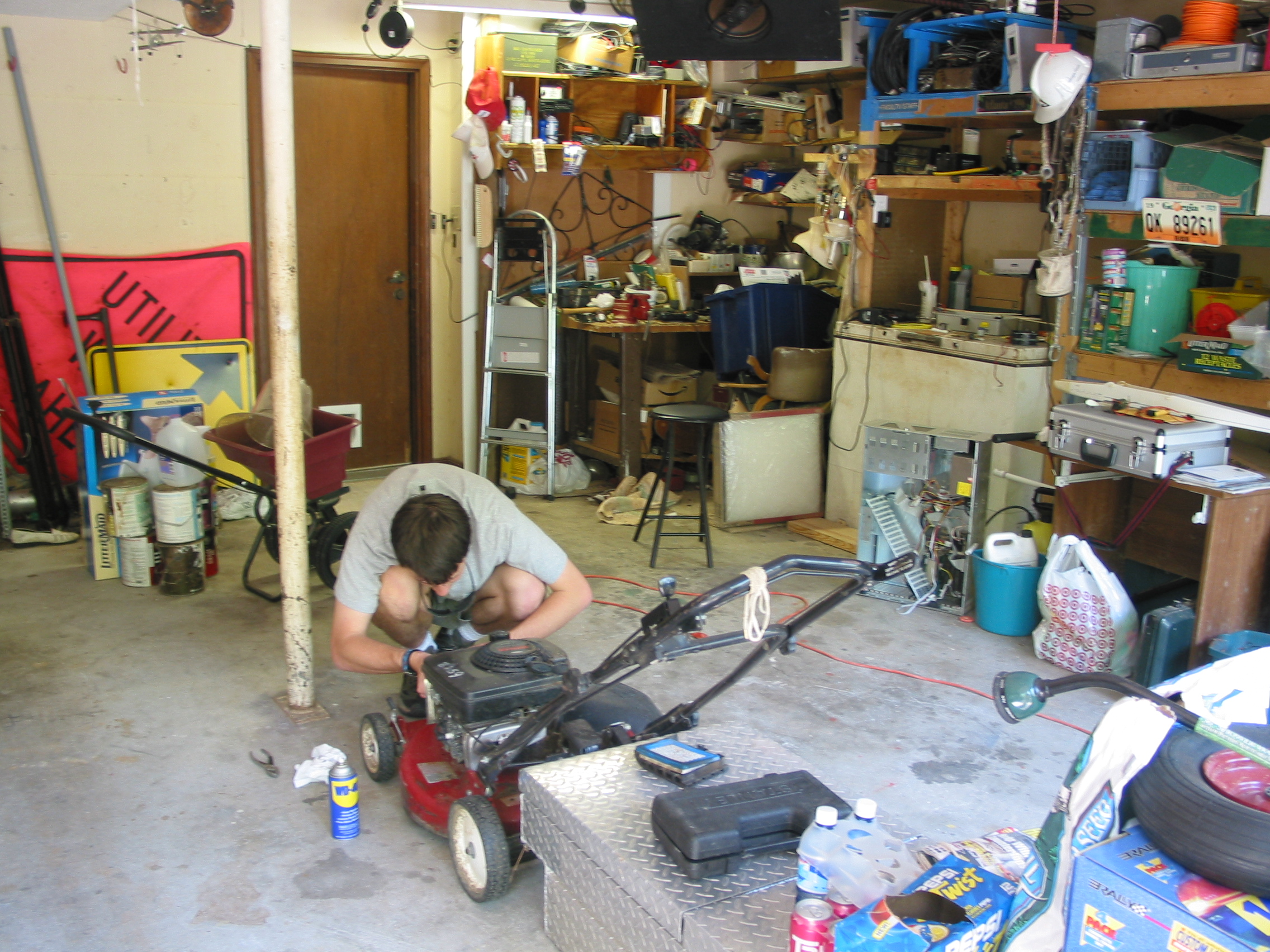 Charles in garage