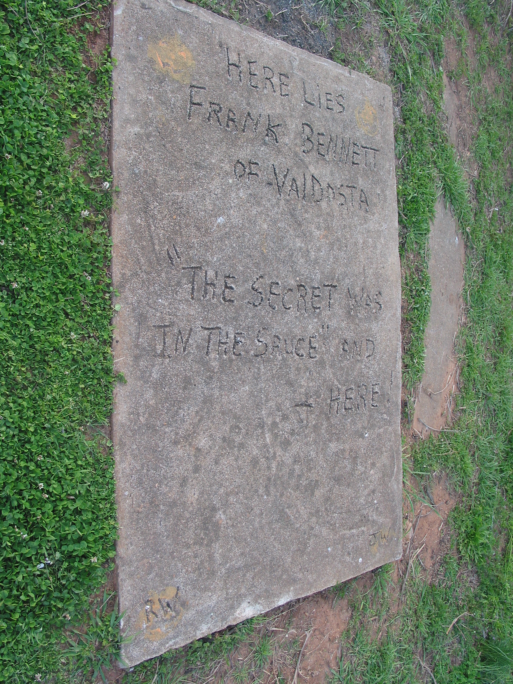 here lies Frank Bennett