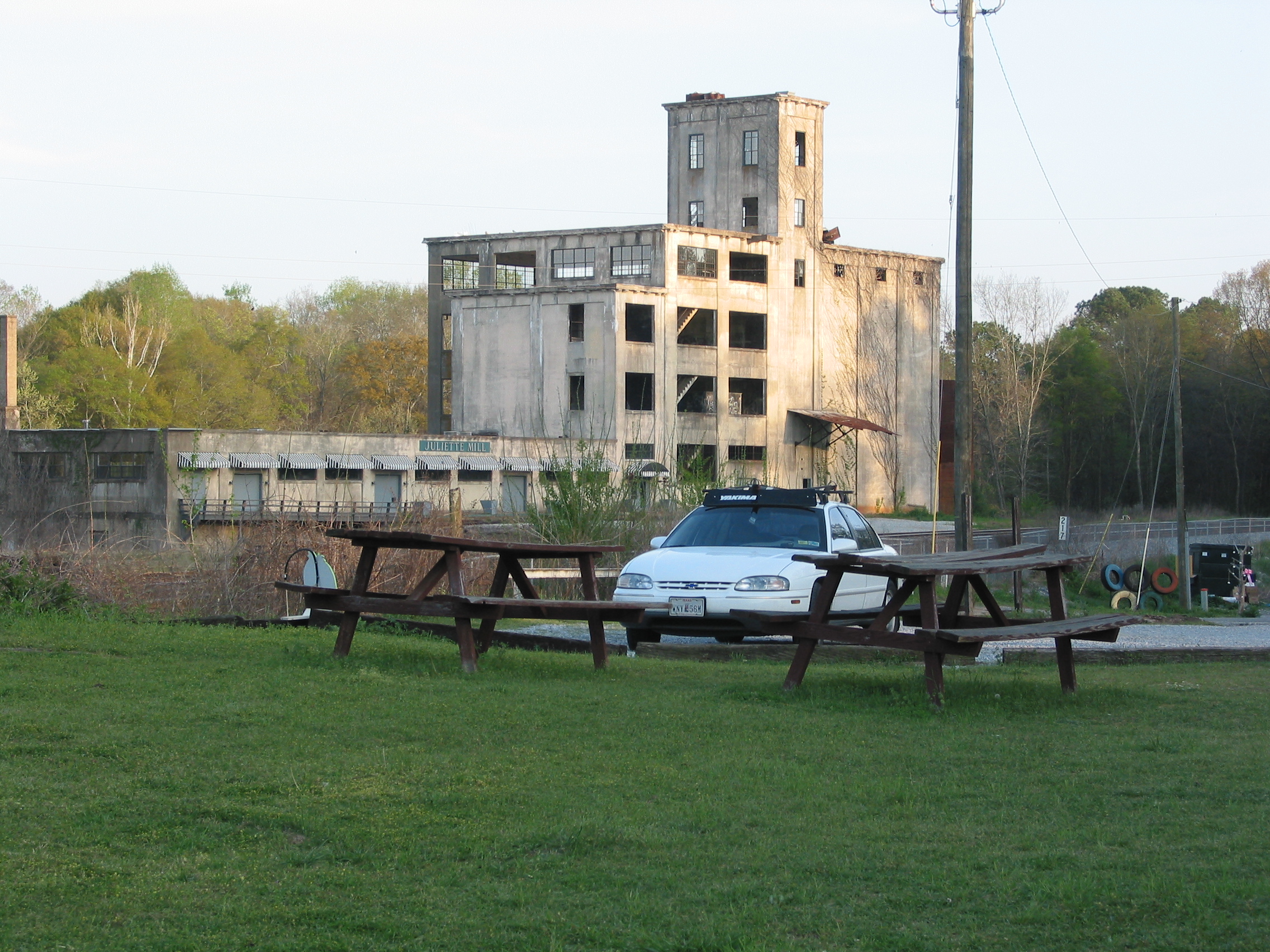 my car and the old mill