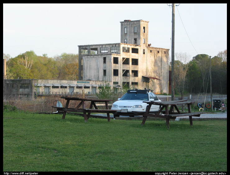 my car and the old mill