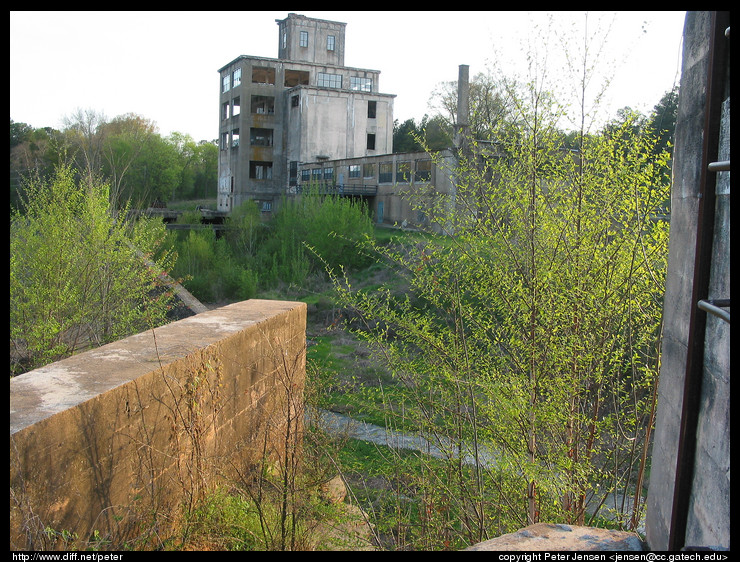 old mill from dam