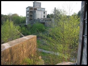 old mill from dam