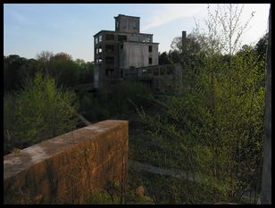 old mill from dam