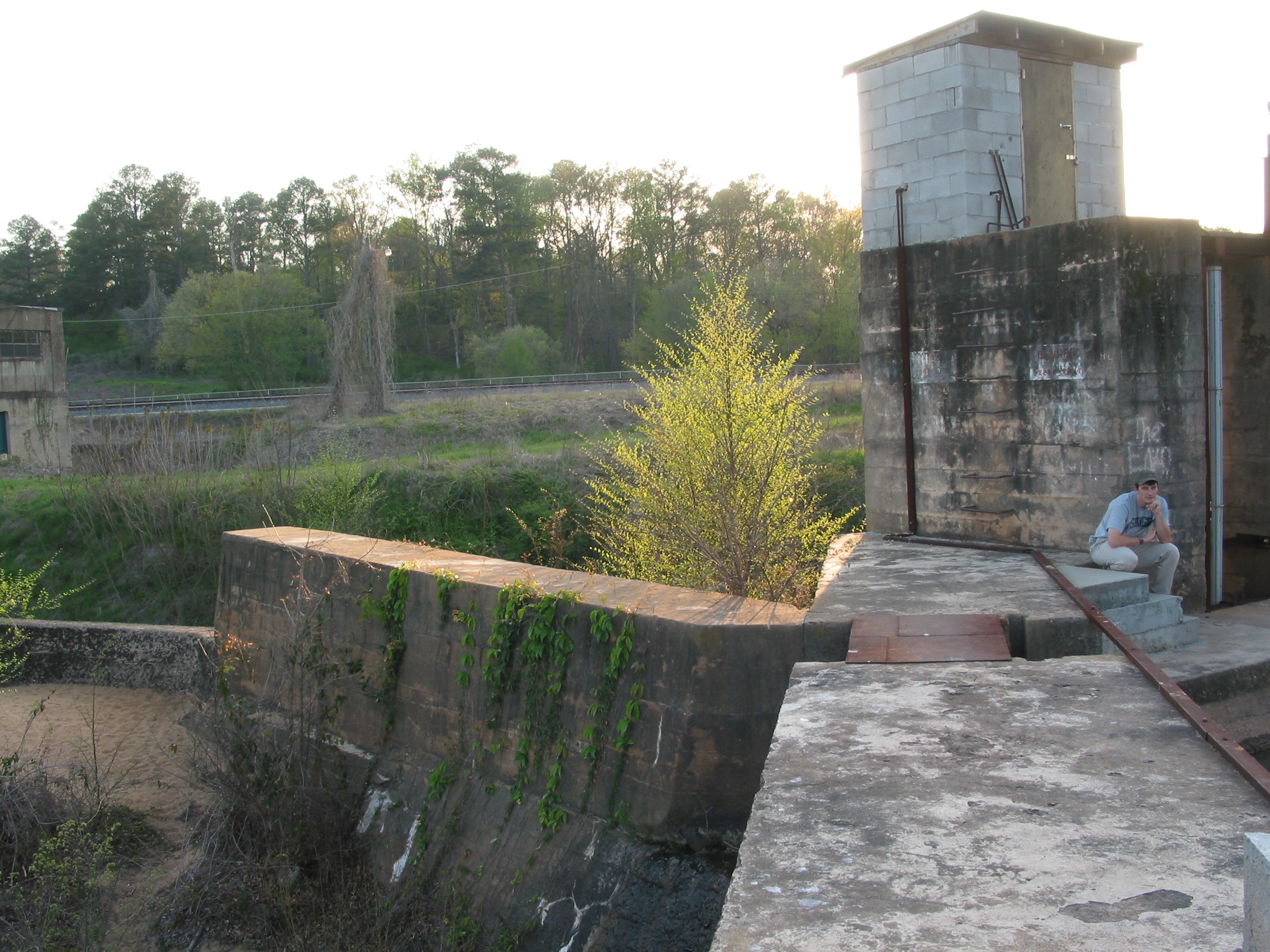 Charles on the spillway